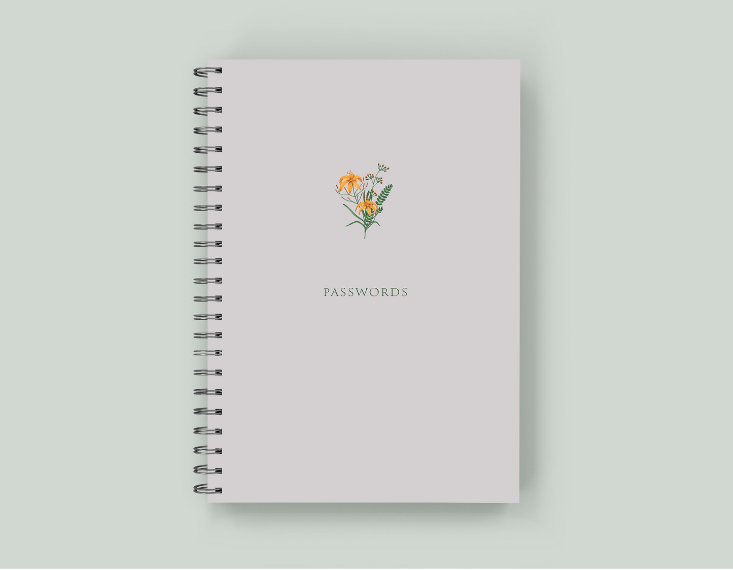 Password Book - Wire-O Spiral