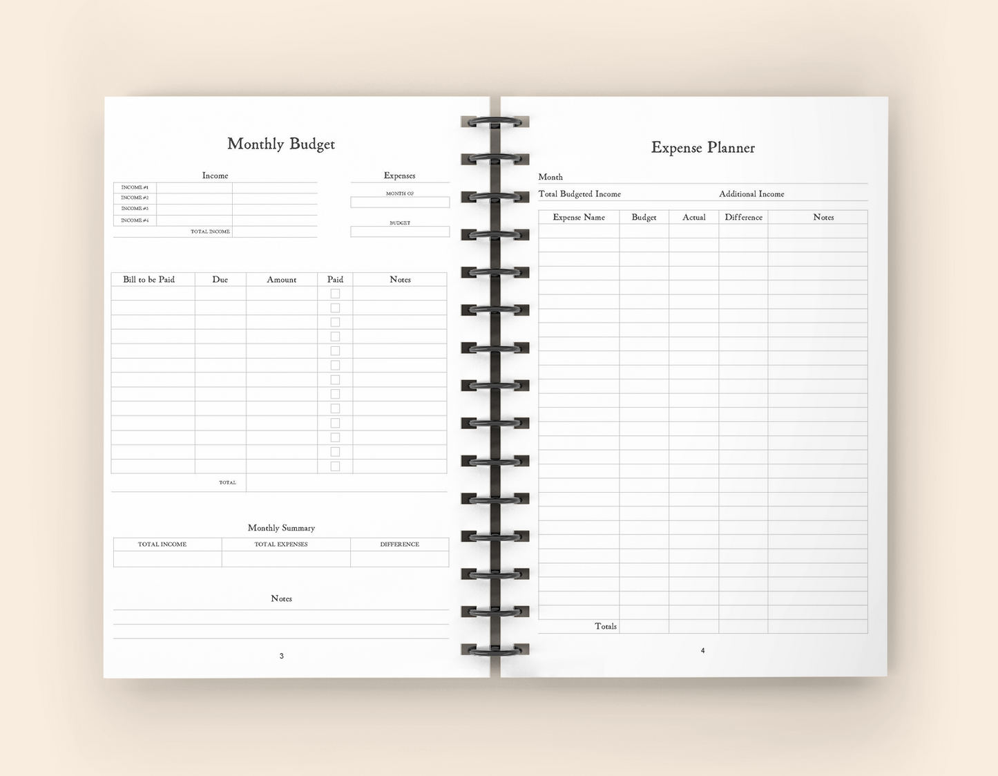 Budget Planner - Wire-O Spiral